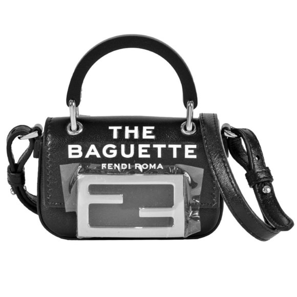 FENDI Black Leather Shoulder Bag - Picture 1 of 7